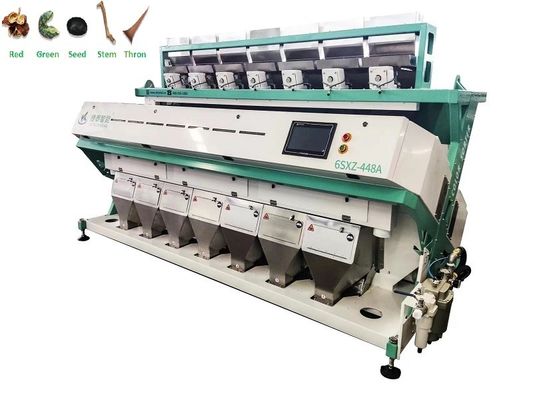 CCD RGB Peanut Rice Color Sorting Machine 7 Chutes 10tph-20tph